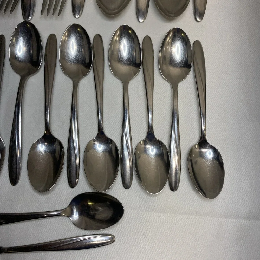 International Deluxe Stainless Flatware CHRISTIANIA‎ 36 Pc Forks Spoons Etc Lot